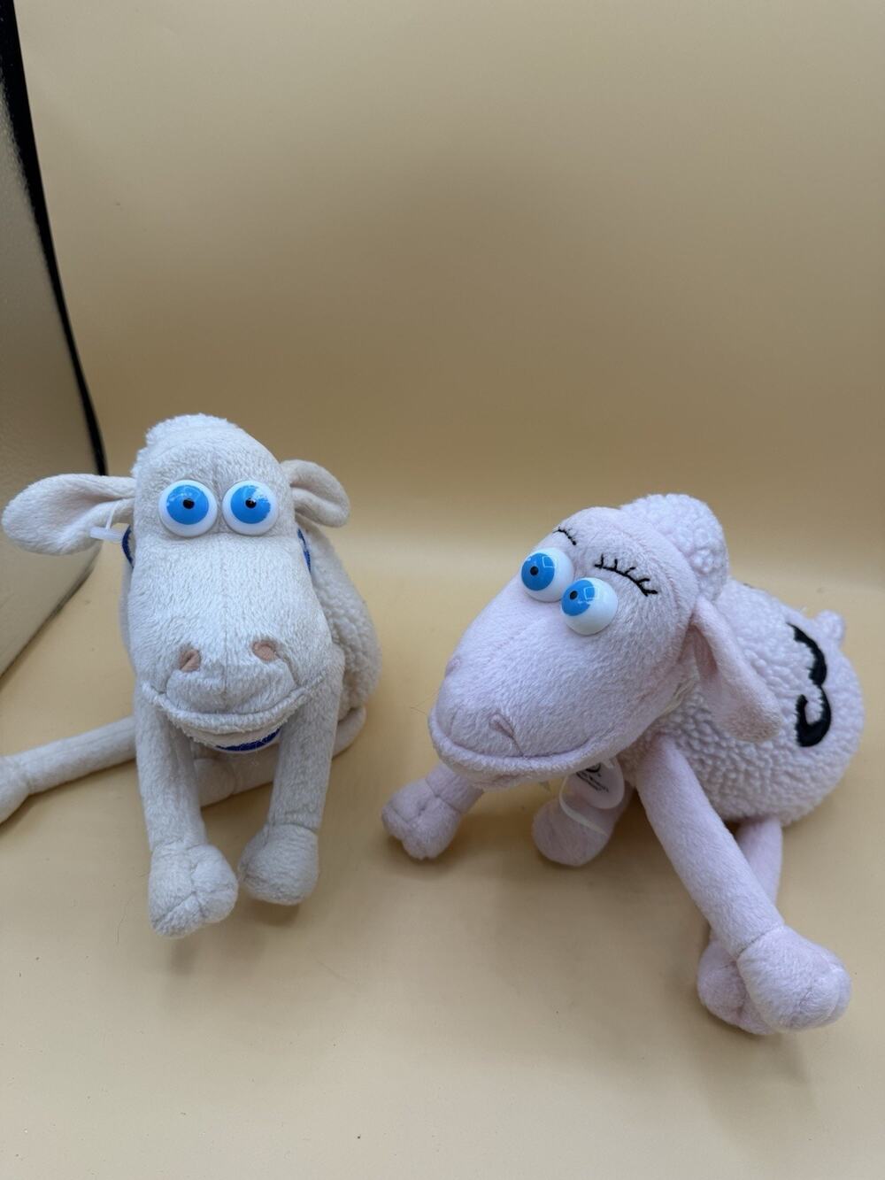 Serta Counting Sheep Plush Lot #1 #3 White Pink Mattress Mascot Stuffed Toys